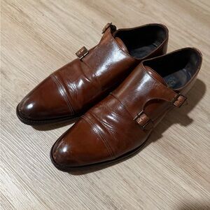 To Boot Chestnut Leather Monk Strap Derbys